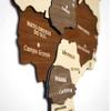 Multilayered Wooden 3D Brazil Map, Gift for Brazilian Friend, Brazil Wooden Wall Decor, Map for Traveller (60x60 cm | 23.6x23.6 inches) view 4