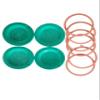Authentic Tattler E-Z Seal Reusable Canning Lids 100 Bulk WIDE Mouth Lids & 100 WIDE Mouth Rubber Rings COLOR: GREEN - MADE IN THE USA! view 2
