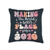 13 Birthday Making the world a better place since 2010 Throw Pillow view 1