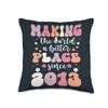 10 Birthday Making the world a better place since 2013 Throw Pillow view 1