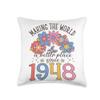 75 Birthday Making the world a better place since 1948 Throw Pillow view 1