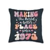 50 Birthday Making the world a better place since 1973 Throw Pillow view 1