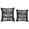 50 Birthday Making the world a better place since 1973 Throw Pillow view 3
