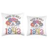 81 Birthday Making the world a better place since 1943 Throw Pillow view 3