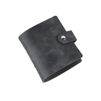 BAN.P Mini Photo Album Card Holder Bronzing Picture Storage Case PU Leather Loose Leaf Photocard Holder Children Anniversary (Color : Black, Size : 3 Inch)