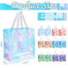 Saintrygo 12 Pcs Bulk Stadium Approved Clear Tote Bags Festival Gift Bags with Handles 12 x 12 x 6 In Plastic Tote Bag for Work Sports (Bright Color) view 3