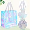 Saintrygo 12 Pcs Bulk Stadium Approved Clear Tote Bags Festival Gift Bags with Handles 12 x 12 x 6 In Plastic Tote Bag for Work Sports (Bright Color) view 4