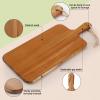 6 Pack Acacia Wood Cutting Board with Handle Wooden Kitchen Chopping Boards Large Wooden Charcuterie Boards Cheese Serving Board Wooden Cutting Board for Meat Cheese Bread Vegetables Fruit (17 x 7 In) view 2