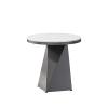 ARZARF Round Side Table Modern Geometric Metal Frame Small Coffee Table Living Room Office Slate Coffee Table Bedroom Bedside Table (Size : Large) view 1