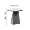 ARZARF Round Side Table Modern Geometric Metal Frame Small Coffee Table Living Room Office Slate Coffee Table Bedroom Bedside Table (Size : Large) view 3
