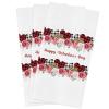 Chucoco Happy Valentine's Day Kitchen Towel Absorbent Dish Towels Love Heart Red Rose 3 Pack Soft Reusable Hand Towel Washing Cloths, Quick Drying Hanging Terry for Home Cleaning White view 1