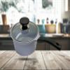 2.1 QT Ceramic Sauce Pot with Lid, 7'' Ceramic Interior Exterior Cooking Pot view 1