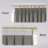 84 W x 84 L Inch Full Blackout Pinch Pleat Curtain Burlap Faux Linen Waterproof Drape with Tieback&Hooks,Room Darkening Energy Saving Window Treatment for Living Room,Bedroom 1 Panel Taupe Kakhi view 3