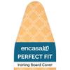 Encasa XO Ironing Board Cover and Pad 54"x15" Standard Size - Thick 3mm Felt Padded Iron Board Cover with Padding, Scorch & Stain Resistant Cotton, Heavy Duty Drawstring, Snug Fit - Peach Tiles view 1