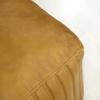 Rugsotic Carpets Square Shaped Goat Leather Handmade Eco-Friendly Beige Pouf - 21" x 21" x 12", Plain Solid, Recycled Foam with Fibre Fill Stuffed, Seating Pouf PF08 view 3
