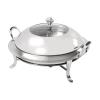 Fetcoi Round Chafing Dish, 3.17QT Stainless Steel Buffet Warmer Tray with Lid and Chafing Fuel Holder for Kitchen Party Dining Buffet Catering Event Parties (Silver) view 1