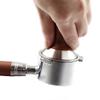 SEIWEI Coffee Portafilter 51mm Filter Holder Replacement Coffee Machines Parts Handle Professional Espresso Tool with Bottom and 3 Ear for EC680 EC685 EC695 EC820 EC850 EC860 (Bubinga Straight) view 3