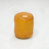 Rugsotic Carpets PF12 Goat Leather Handmade Eco-Friendly Mustard Pouf - 14" x 14" x 14", Solid Pouf, Recycled Foam with Fibre Fill Stuffed view 2