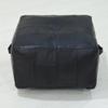 Square Shaped Buffalo Leather Handmade Eco-Friendly Black Pouf - Square Pouf, 21" x 21" x 12", Geometric Pouf, Buffalo Leather Pouf, Recycled Foam with Fibre Fill Stuffed Pouf, Seating Pouf PF25 view 4