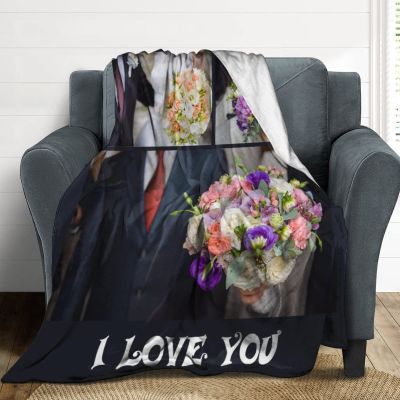 AMAPARK Personalized Blanket Customized Blankets with Picture Collage Custom Gifts for Mother Father Christmas Halloween Thanksgiving Wedding Valentine's Day Gift, 3 Photos Collage - Style 2, 71"x91"