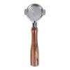 Coffee 51mm/2inch Bottomless Portafilter Compatible with DeLonghi ECOV311.GR/EC200.CD/EC330S/ECP35.31 Coffee Machine, Stainless Steel, Solid Wooden Handle, Free with Basket - Rosewood view 1