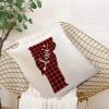 Vermont Love Cushion Case Black Red Plaid US States Map Throw Pillow Covers Vermont Pillowcase Hidden Zipper Happy Valentine's Day Love Heart Pillow Case Decor for Sofa Bedroom Chair 18x18in view 3