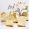 UNIQOOO Gold Mirror Arch Wedding Table Numbers with Stands 1-20, 5x7 Acrylic Display Signs and Holders, Pack of 20, Perfect for Centerpiece, Reception, Decoration, Party, Anniversary, Event view 1
