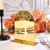 UNIQOOO Gold Mirror Arch Wedding Table Numbers with Stands 1-20, 5x7 Acrylic Display Signs and Holders, Pack of 20, Perfect for Centerpiece, Reception, Decoration, Party, Anniversary, Event view 2