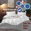 Ropulance Bedding Silk Satin Duvet with Fitted Sheet Set 4 Pcs, Silk Satin Duvet Cover, Silk Fitted Sheet 19" Deep Pocket, Silk Satin Pillowcases, Luxurious & Soft Sheets !!(Navy Blue,Full) view 4