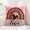 All You Need is Love Pillow Cover Leopard Print Rainbow Throw Pillow Covers Love Heart Rainbow Pillow Case 18x18in with Hidden Zipper Valentine's Day Cushion Case for Sofa Bench Home Decor view 1