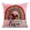 All You Need is Love Pillow Cover Leopard Print Rainbow Throw Pillow Covers Love Heart Rainbow Pillow Case 18x18in with Hidden Zipper Valentine's Day Cushion Case for Sofa Bench Home Decor view 2