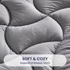 SLEEP ZONE Waterproof Queen Mattress Pad, Soft Mattress Topper, Fitted Mattress Protector Cover with Elastic Deep Pocket 8-21"(Gray, 60x80 view 3