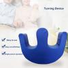 Asixxsix Patient Turning Device, Anti Decubitus Paralyzed Patient Turning Pillow U Shaped Multifunctional PU Leather Bedridden Elderly Turnover Device Bed Rest Nursing Tool (Blue) view 3