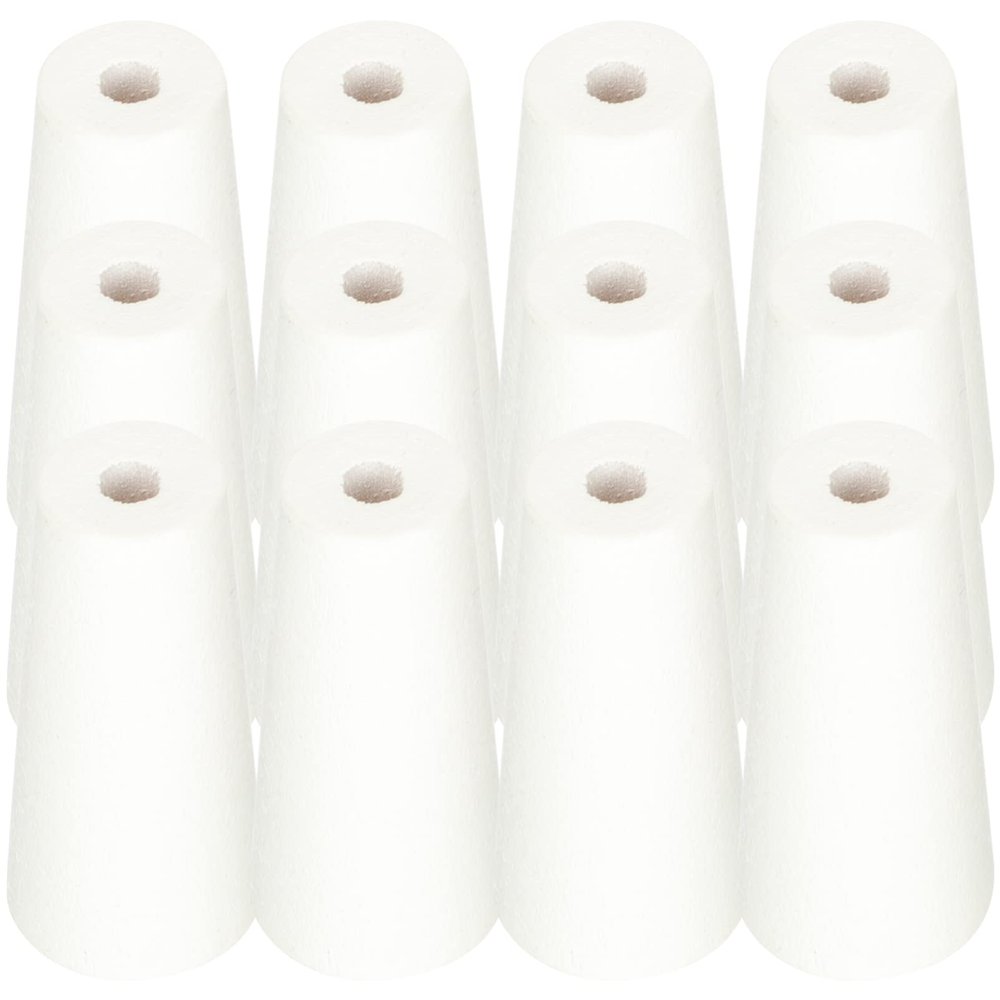 LIFKOME Window Blind Cord Knobs Wooden Pull Ends 12 Pack Hanging Ball Tassels 1.37X0.59X0.59 Inch for Curtain Decoration and Replacement
