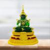 BUDDHO Emerald Buddha Statue Summer Meditating Seated 11" H. Thai Buddha Statue Room Decor Home Decor Buddha Statue for Home Small Gift Office Gift Sculpture Figurines view 2