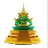 BUDDHO Emerald Buddha Statue Summer Meditating Seated 11" H. Thai Buddha Statue Room Decor Home Decor Buddha Statue for Home Small Gift Office Gift Sculpture Figurines view 4