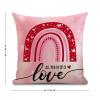 All You Need is Love Throw Pillow Covers Valentine's Day Cushion Case Happy Valentine's Day Pillowcase with Hidden Zipper Love Heart Rainbow Pillow Case Decor for Bedroom Sofa Chair 18x18in view 3