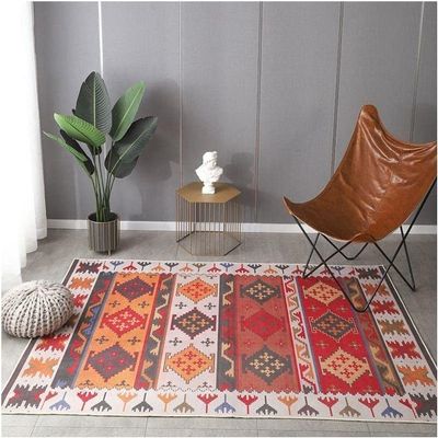 OLOTU Vintage Design Heated Area Rug Carbon Crystal Heated Floor Mats with Timer & Thermostat Small to Large Electric Heated Carpet