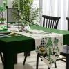 St. Patrick's Day Gnome Burlap Table Runner,Green Shamrock Retro Table Runners,Cotton Linen Dresser Scarves for Farmhouse Kitchen Dinning Party Holiday Decor Outdoor 70 inches Long view 3