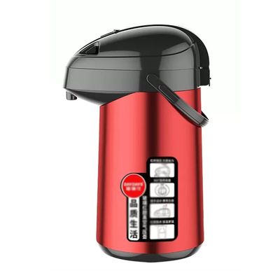 Airpot Thermal Coffee Dispenser with Pump,Thermal Hot Beverage Dispenser,Coffee Carafe Thermal Insulated Stainless Steel Large Beverage Dispenser Lever Action for Hot/Cold Water ( Color : Red , Size :