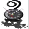 30cm Wall Clock Crazy Cat Lady Wall Art Silhouette Cat Funny Tail Home Decoration Wall Clock Black Vinyl Record Clock Cat Pet Lover view 2