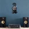 30cm Wall Clock Crazy Cat Lady Wall Art Silhouette Cat Funny Tail Home Decoration Wall Clock Black Vinyl Record Clock Cat Pet Lover view 3
