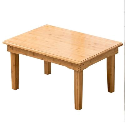Folding Table Durable and Sturdy Foldable Table Floating Window Dining Table Tatami Table Solid Wood Desk Small Square Table Household Coffee Table Low Table (Color : Wood, Size : 80 * 60 * 27cm)