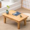 Folding Table Durable and Sturdy Foldable Table Floating Window Dining Table Tatami Table Solid Wood Desk Small Square Table Household Coffee Table Low Table (Color : Wood, Size : 80 * 60 * 27cm) view 2