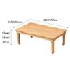 Folding Table Durable and Sturdy Foldable Table Floating Window Dining Table Tatami Table Solid Wood Desk Small Square Table Household Coffee Table Low Table (Color : Wood, Size : 80 * 60 * 27cm) view 3
