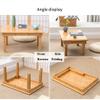 Folding Table Durable and Sturdy Foldable Table Floating Window Dining Table Tatami Table Solid Wood Desk Small Square Table Household Coffee Table Low Table (Color : Wood, Size : 80 * 60 * 27cm) view 4