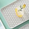 Drain Tray, Dish Drainer Drying Rack Non Slip Serving Tray Drain Board for Kitchen Counter Tea Tray for Cup Bowl Fruit Drain Tray for Sink, Coffee Table, Outdoor(L) view 3