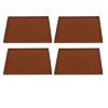 4Pcs Silicone Dehydrator Mats with Edge, Silicone Sheets Nonstick Silicone Tray Liner for Fruit Leather Liquid Fruits Meat Vegetables Herbs(Brown) view 1