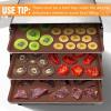 4Pcs Silicone Dehydrator Mats with Edge, Silicone Sheets Nonstick Silicone Tray Liner for Fruit Leather Liquid Fruits Meat Vegetables Herbs(Brown) view 2