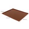 4Pcs Silicone Dehydrator Mats with Edge, Silicone Sheets Nonstick Silicone Tray Liner for Fruit Leather Liquid Fruits Meat Vegetables Herbs(Brown) view 4